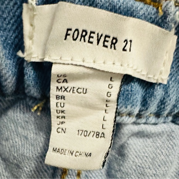 Forever 21 Blue Boyfriend Jeans High-Waisted Relaxed Fit - Picture 3 of 4